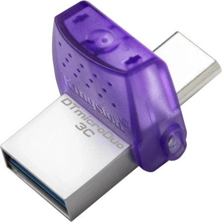 Флеш Диск Kingston 64Gb DataTraveler microDuo 3C DTDUO3CG3/64GB USB3.0 фиолетовый