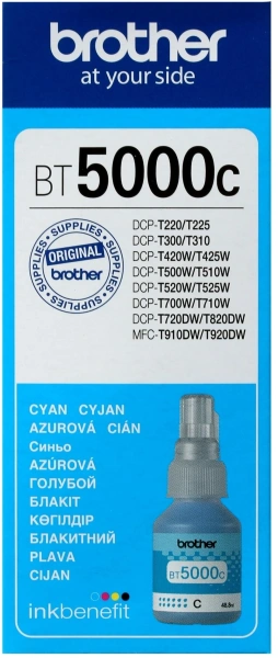 Чернила Brother BT5000C голубой 48мл для Brother DCP-T300/T500W/T700W/MFC-T800W