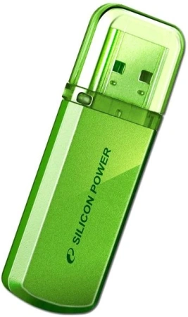 Флеш Диск Silicon Power 32Gb Helios 101 SP032GBUF2101V1N USB2.0 зеленый