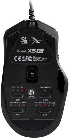 Мышь A4Tech Bloody X5 Max черный оптическая 10000dpi USB 9but