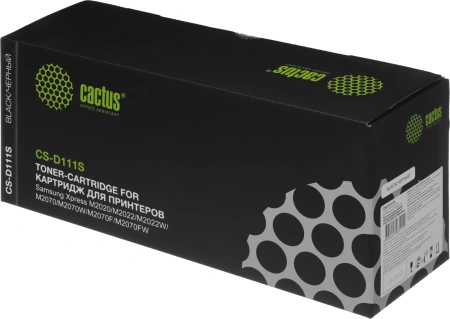 Картридж лазерный Cactus CS-D111S MLT-D111S черный (1000стр.) для Samsung Xpress M2022/M2020/M2021/M2020W/M2070