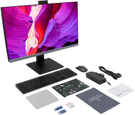 Моноблок Digma Pro Unity 27" Full HD i7 1255U (1.7) 16Gb SSD1Tb Iris Xe CR Windows 11 Pro GbitEth WiFi BT 90W клавиатура мышь Cam серый/черный 1920x1080