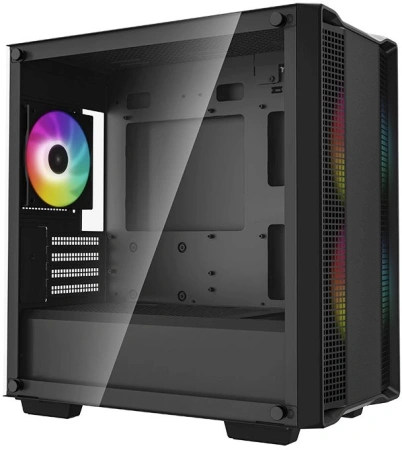 Корпус Deepcool CC360 ARGB черный без БП mATX 5x120mm 4x140mm 1xUSB2.0 1xUSB3.0 audio bott PSU