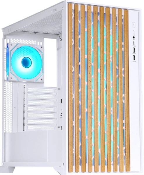 Корпус Formula TimberLine T0 белый без БП ATX 6x120mm 6x140mm 2xUSB3.0 audio bott PSU