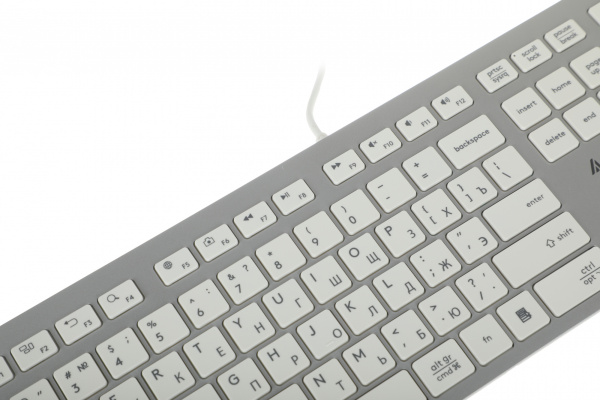 Клавиатура A4Tech FX50 белый USB slim Multimedia (FX50 WHITE) кабель 1.5м