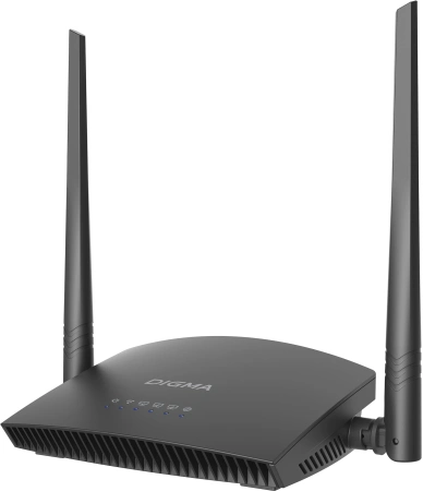 Роутер беспроводной Digma DWR-N301 N300 10/100BASE-TX черный