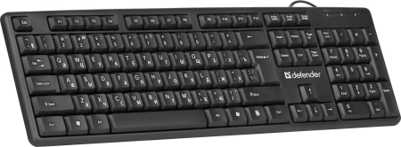 Клавиатура Defender Element HB-520 черный USB (45522) кабель 1.5м