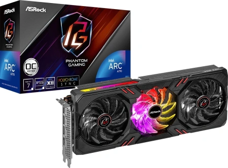 Видеокарта Asrock PCI-E 4.0 A770 PG 16GO INTEL ARC A770 16Gb 256bit GDDR6 2200/17500 HDMIx1 DPx3 HDCP Ret