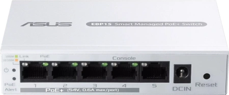 Коммутатор Asus EBP15 (L2+) 5x1Гбит/с 4PoE+ 60W управляемый