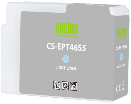 Картридж струйный Cactus CS-EPT46S5 T46S5 св.голуб.пигм. (30мл) для Epson SureColor SC-P700 с чипом
