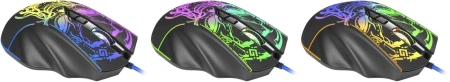 Мышь Defender Bulletstorm GM-928 черный оптическая 7200dpi USB 6but (52928)
