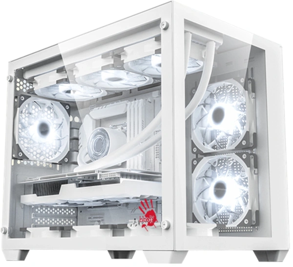 Корпус Bloody BD-CC108 белый без БП mATX 9x120mm 2xUSB3.0 audio bott PSU