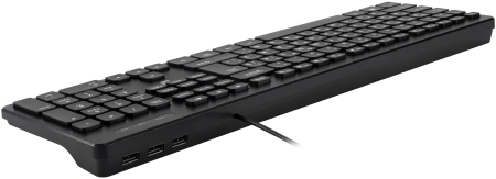 Клавиатура Оклик K733 черный USB slim Multimedia