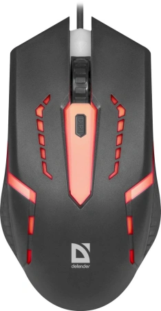 Мышь Defender Hit MB-601 черный оптическая 1200dpi USB 3but (52601)