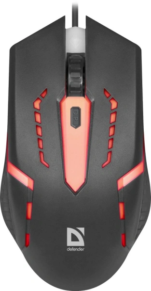 Мышь Defender Hit MB-601 черный оптическая 1200dpi USB 3but (52601)