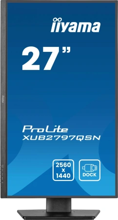 Монитор Iiyama 27" ProLite XUB2797QSN-B2 черный IPS LED 16:9 HDMI M/M матовая HAS Piv 1300:1 300cd 178гр/178гр 2560x1440 100Hz DP Quad HD 2K (1440p) USB 6.1кг