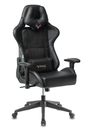 Кресло игровое Zombie VIKING 5 AERO Edition черный экокожа с подголов. крестов. пластик