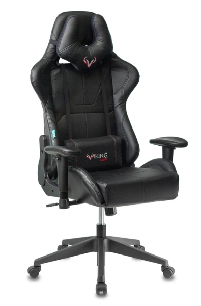Кресло игровое Zombie VIKING 5 AERO Edition черный экокожа с подголов. крестов. пластик
