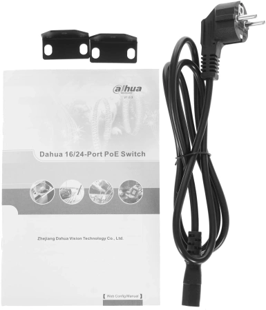 Коммутатор Dahua DH-PFS4226-24ET-240 (L2+) 24x100Мбит/с 2x1Гбит/с 2xКомбо(1000BASE-T/SFP) 22PoE+ 2PoE++ 240W управляемый
