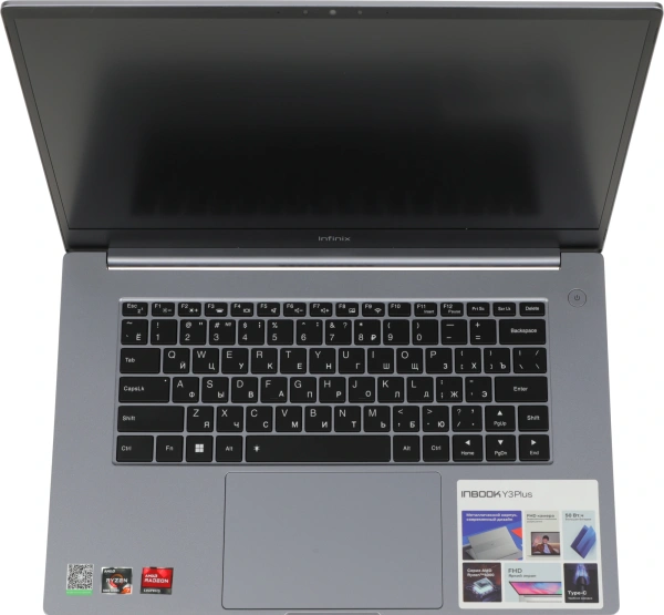 Ноутбук Infinix Inbook Y3 PLUS YL51A5 Ryzen 7 5700U 16Gb SSD512Gb AMD Radeon Graphics 15.6" IPS FHD (1920x1080) FreeDOS grey WiFi BT Cam (71008302601)