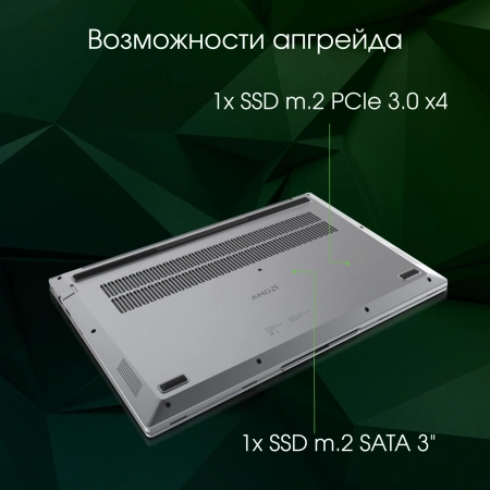 Ноутбук Digma Pro Parvus M Ryzen 3 3200U 8Gb SSD256Gb AMD Radeon Vega 3 15.6" IPS FHD (1920x1080) Windows 11 Pro dk.grey WiFi BT Cam 4500mAh (DN15R3-8CXW03)