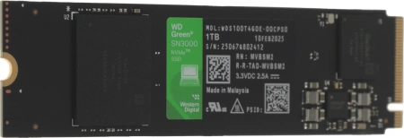 Накопитель SSD WD PCIe 4.0 x4 1TB WDS100T4G0E SN3000 Green M.2 2280