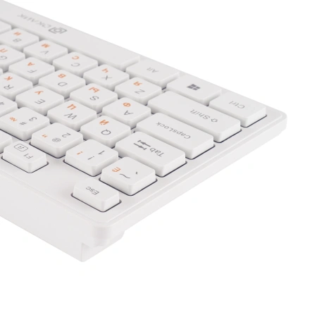 Клавиатура + мышь Оклик 240M клав:белый мышь:белый USB беспроводная slim Multimedia (1091258)