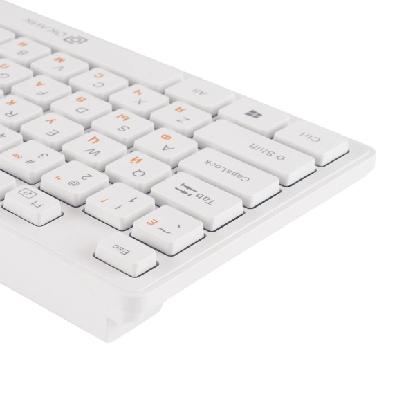 Клавиатура + мышь Оклик 240M клав:белый мышь:белый USB беспроводная slim Multimedia (1091258)