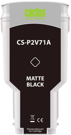 Картридж струйный Cactus CS-P2V71A №730 черный матовый (300мл) для HP Designjet T1600/1700/2600 с чипом