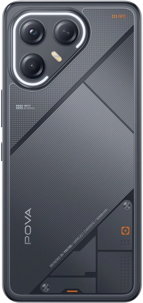 Смартфон Tecno Pova 7 Ultra 5G 256Gb 12Gb черный моноблок 3G 4G 2Sim 6.67" 1260x2800 Android 15 108Mpix 802.11 a/b/g/n/ac/ax NFC GPS GSM900/1800 Protect