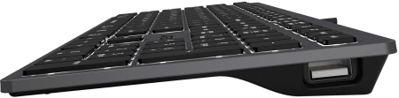 Клавиатура A4Tech FX60H серый USB slim LED (FX60H GREY/WHITE) кабель 1.5м