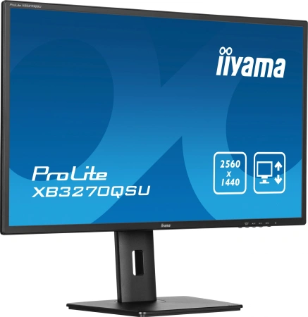 Монитор Iiyama 31.5" ProLite XB3270QSU-B1 черный IPS 16:9 HDMI M/M матовая HAS Piv 250cd 178гр/178гр 2560x1440 100Hz DP 2K USB 8.6кг