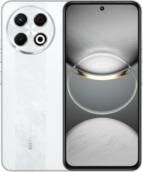 Смартфон Tecno Spark 30 Pro 128Gb 8Gb белый моноблок 3G 4G 2Sim 6.78" 1080x2436 Android 14 108Mpix 802.11 a/b/g/n/ac NFC GPS GSM900/1800 Protect FM microSD max1024Gb