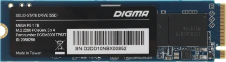 Накопитель SSD Digma PCIe 3.0 x4 1TB DGSM3001TP53T Mega P5 M.2 2280