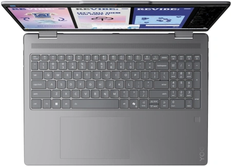 Ноутбук Lenovo Yoga 7 16ILL10 Core Ultra 7 256V 16Gb SSD1Tb Intel Arc 140V 16" OLED Touch 2.8K (2880x1800) без ОС grey WiFi BT Cam (83JT0028RK)