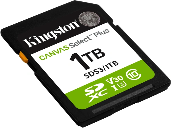 Флеш карта SDXC 1TB Kingston SDS3/1TB Canvas Select Plus V30 w/o adapter