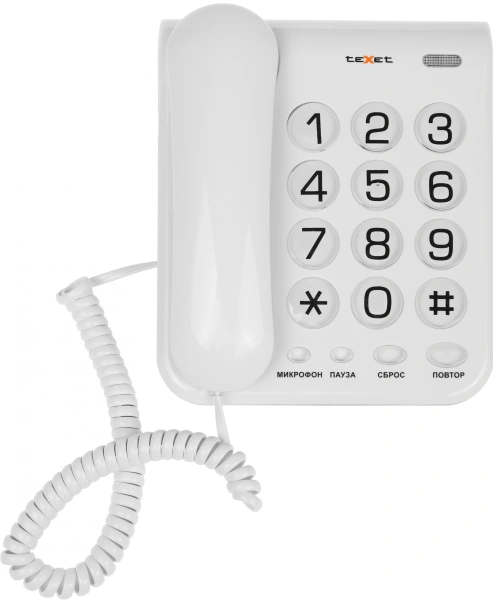 Телефон проводной Texet TX-262 серый