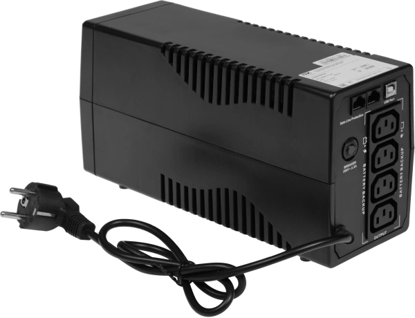 Источник бесперебойного питания ITK Electra EET-0800VA-1-001 480Вт 800ВА черный
