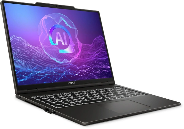 Ноутбук MSI Venture 16 AI+ A2HMG-050RU Core Ultra 7 255H 32Gb SSD1Tb Intel Arc 140T 16" OLED 2K (2048x1280) Windows 11 Pro grey WiFi BT Cam (9S7-261221-050)