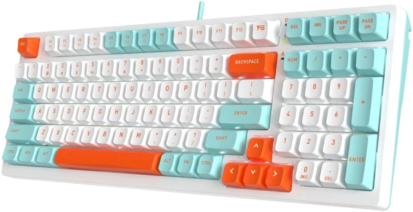 Клавиатура A4Tech FS300 механическая белый USB for gamer LED (FS300 PANDA SNORKLENING) кабель 1.8м