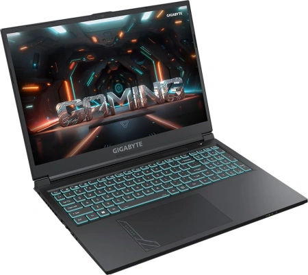 Ноутбук Gigabyte G6 Core i7 13620H 32Gb SSD1Tb NVIDIA GeForce RTX4060 8Gb 16" IPS FHD+ (1920x1200) без ОС black WiFi BT Cam (KF-H3KZ894KD/32)