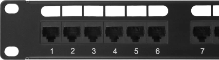 Патч-панель Lanmaster NM-PPU24C 19" 1U 24xRJ45 кат.5E UTP