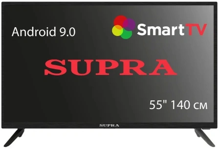 Телевизор LED Supra 55" STV-LC55ST0045U черный 4K Ultra HD 60Hz DVB-T DVB-T2 DVB-C USB WiFi Smart TV (RUS)