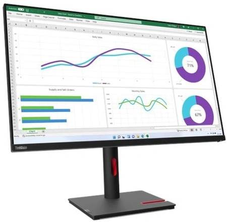 Монитор Lenovo 31.5" ThinkVision T32h-30 черный IPS LED 4ms 16:9 HDMI матовая HAS Piv 1000:1 350cd 178гр/178гр 2560x1440 60Hz DP Quad 2K (1440p) USB 9.9кг