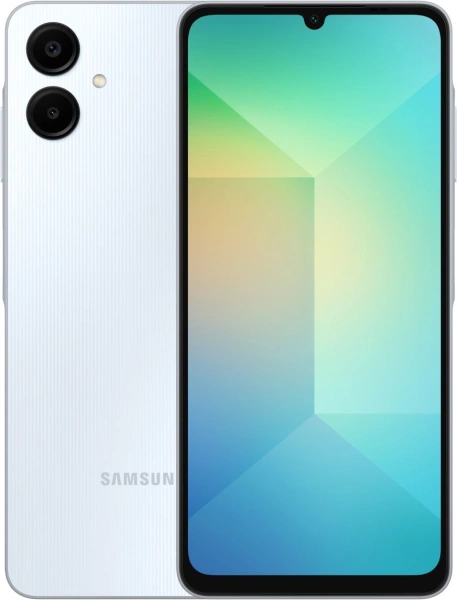 Смартфон Samsung SM-A065F Galaxy A06 64Gb 4Gb голубой моноблок 3G 4G 2Sim 6.7" 720x1600 Android 14 50Mpix 802.11 a/b/g/n/ac GPS GSM900/1800 GSM1900 microSD max1024Gb