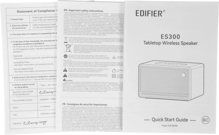 Колонки Edifier ES300 2.1 черный 60Вт BT беспроводные BT
