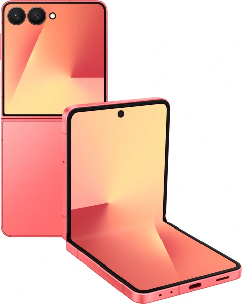Смартфон Samsung SM-F766B Galaxy Z Flip7 512Gb 12Gb коралловый раскладной 3G 4G 1Sim 6.9" 1080x2520 Android 16 50Mpix 802.11 a/b/g/n/ac/ax/be NFC GPS GSM900/1800 GSM1900 Protect