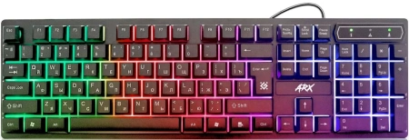Клавиатура Defender Arx GK-196L RU черный USB for gamer LED (45196) кабель 1.5м