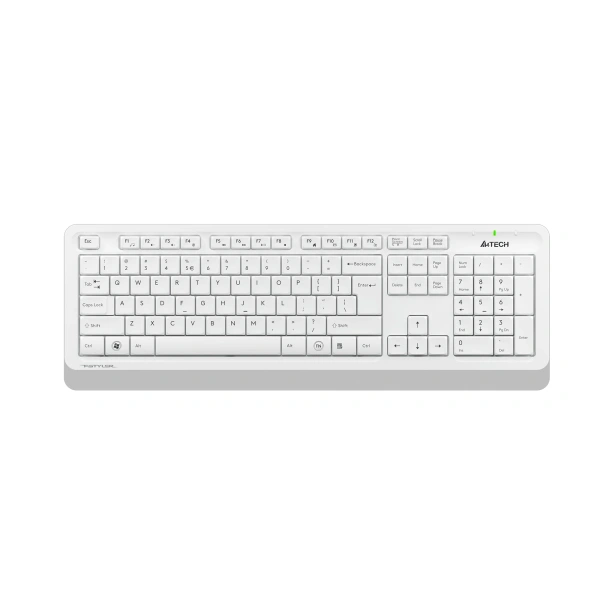 Клавиатура + мышь A4Tech Fstyler FG1010 клав:белый/серый мышь:белый/серый USB беспроводная Multimedia (FG1010 WHITE)