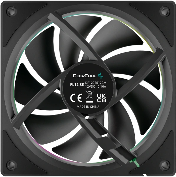 Вентилятор для корпуса Deepcool FL12 SE ARGB 120х120x25 черный 4-pin 28.67дБ (упак.:1шт) (R-FL12SE-BKAPN1-G) Ret